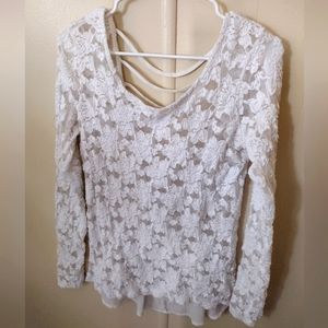 Daytrip sheer lace long sleeve Medium